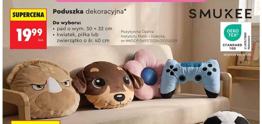 Poduszka dekoracyjna pad 50x32 cm Smukee +3 warianty