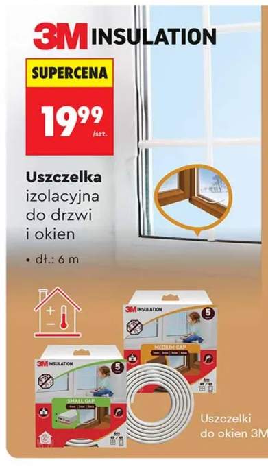 Uszczelka izolacyjna do drzwi i okien 6 m 3