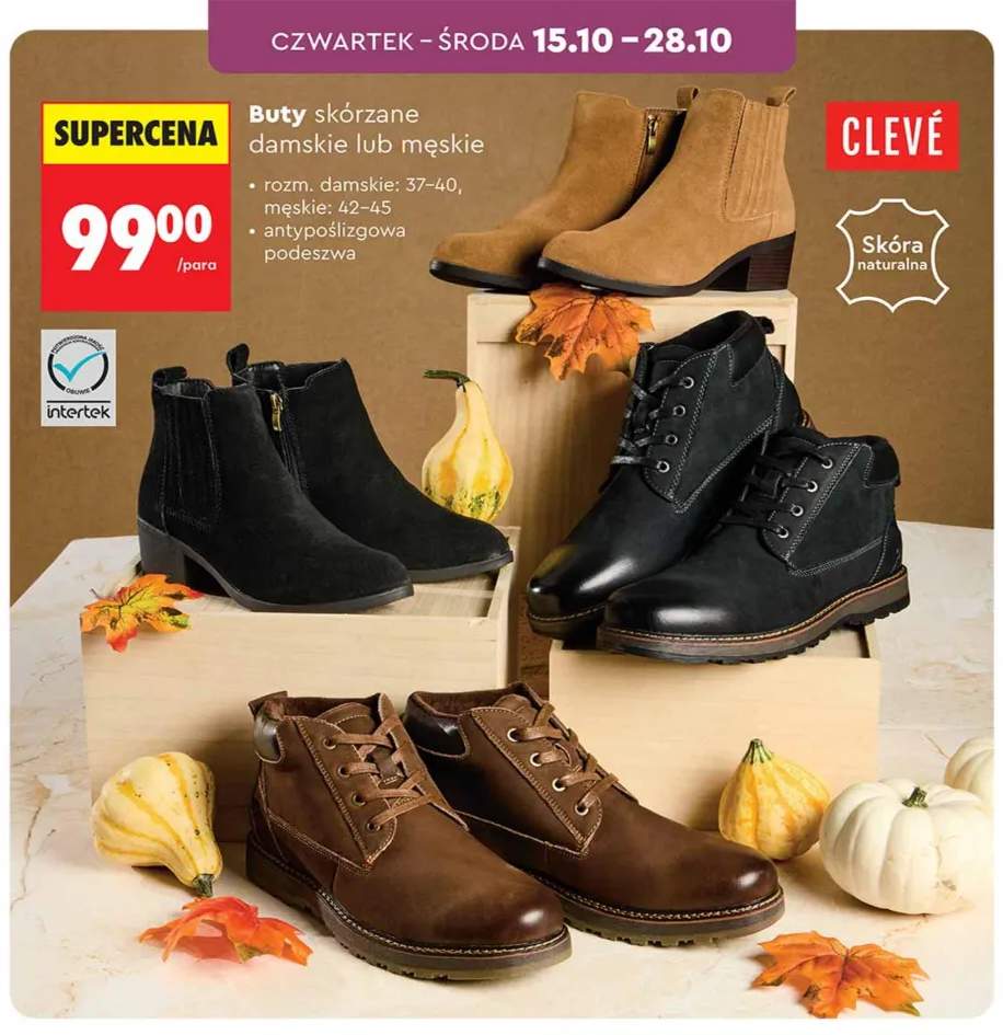 Buty skórzane damskie Clevé +1 wariant