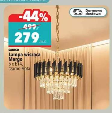 Lampa wisząca Margo 5xE14 czarno-złota Sanico