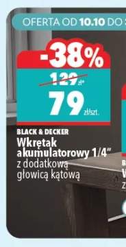 Wkrętak akumulatorowy 1/4" z dodatkową głowicą kątową Black & Decker
