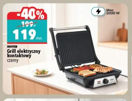 Grill elektryczny kontaktowy czarny Hoffen