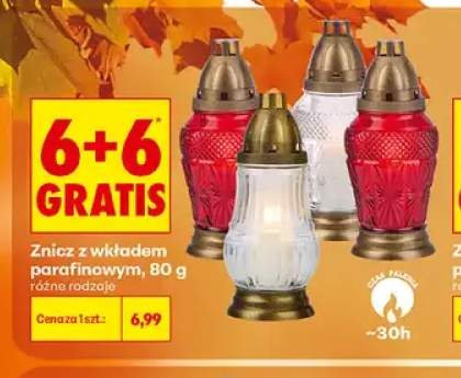 Znicz z wkładem parafinowym