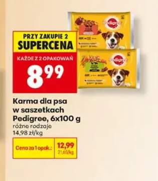 Karma dla psa w saszetkach Pedigree Wybór smaków w galaretce 6-pak