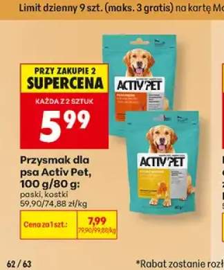 Przysmak dla psa Activ Pet paski +1 wariant