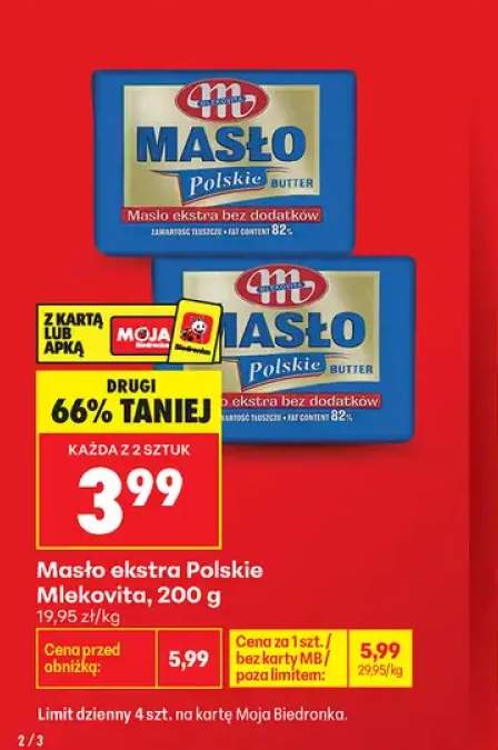 Masło ekstra Polskie Mlekovita