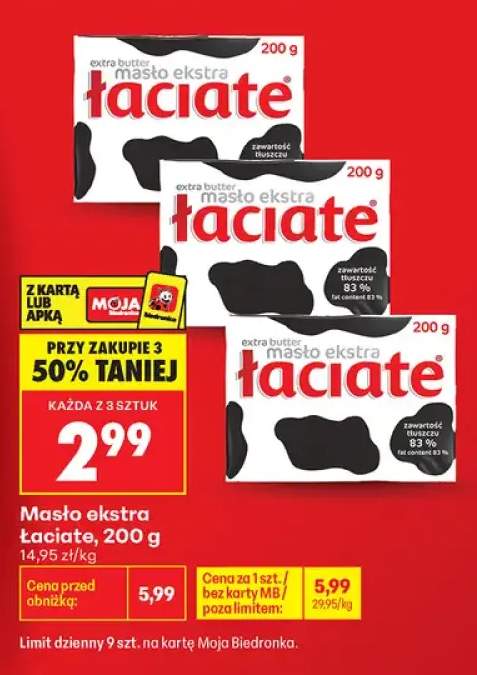 Masło ekstra Łaciate