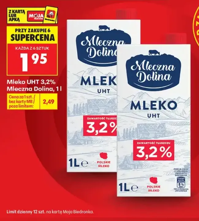 Mleko UHT Mleczna Dolina 3,2%