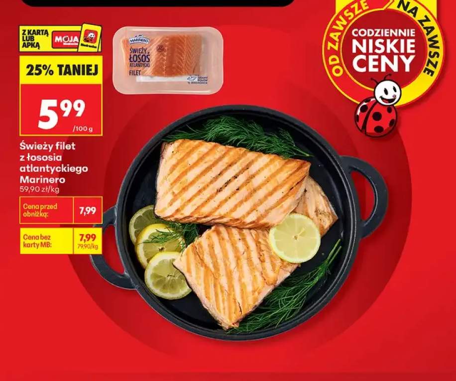 Świeży filet z łososia atlantyckiego Marinero