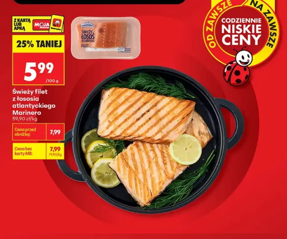 Świeży filet z łososia atlantyckiego Marinero