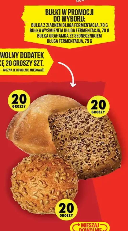 Bułka wyśmienita długa fermentacja +2 warianty