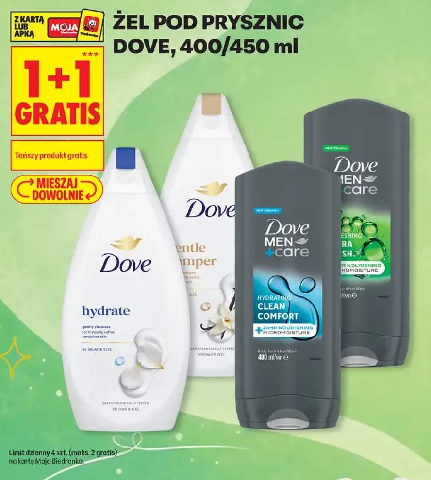 Żel pod prysznic Dove Men+Care Extra Fresh +3 warianty