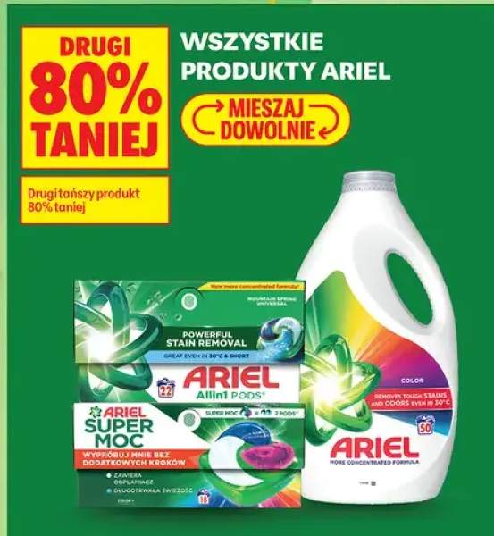 Kapsułki do prania Ariel Super Moc +3 warianty