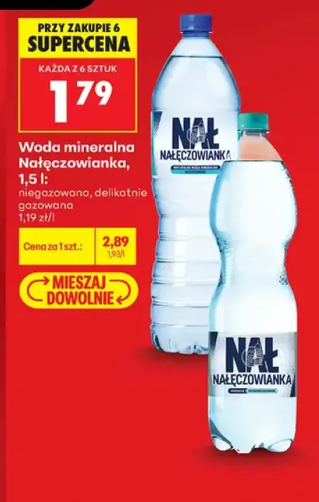 Woda mineralna niegazowana Nałęczowianka +1 wariant