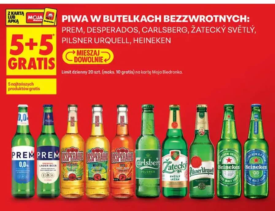 Piwo bezalkoholowe Prem +9 wariantów