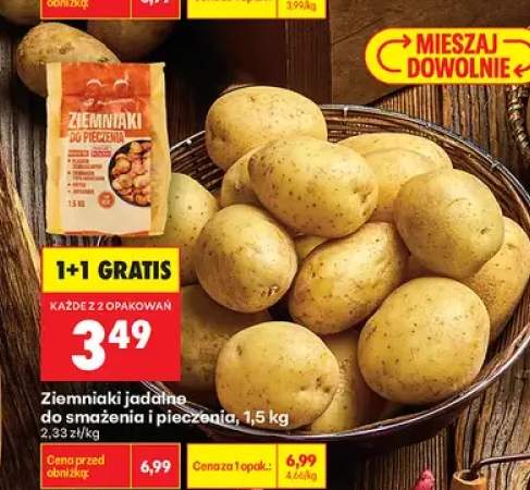Ziemniaki jadalne do smażenia i pieczenia Biedronka