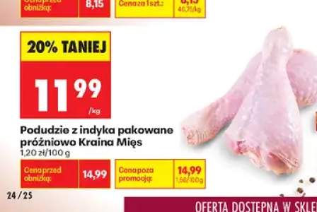 Podudzie z indyka pakowane próżniowo Kraina Mięs