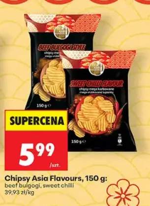 Chipsy mega karbowane Asia Flavours sweet chilli +1 wariant