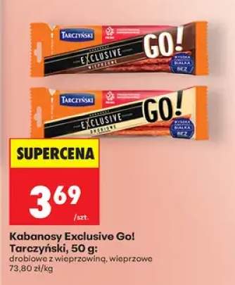 Kabanosy Exclusive Go! drobiowe z wieprzowiną Tarczyński +1 wariant