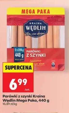 Parówki z szynki Kraina Wędlin Mega Paka