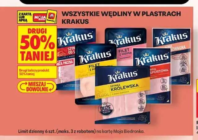Wędliny w plastrach Krakus
