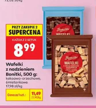 Wafelki z nadzieniem Bonitki kakaowo-orzechowe +1 wariant