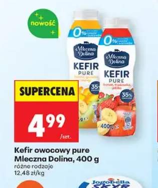 Kefir owocowy Pure banan truskawka jabłko Mleczna Dolina