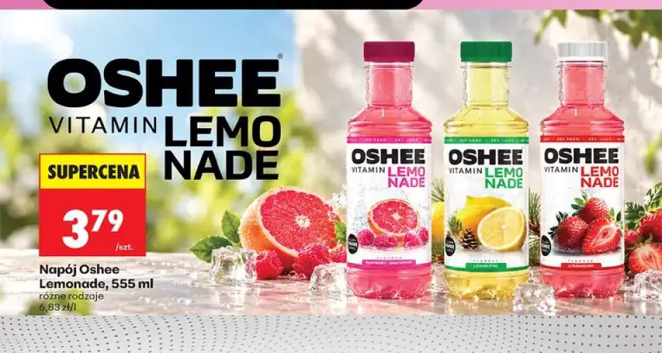 Napój Oshee Vitamin Lemonade Strawberry +2 warianty