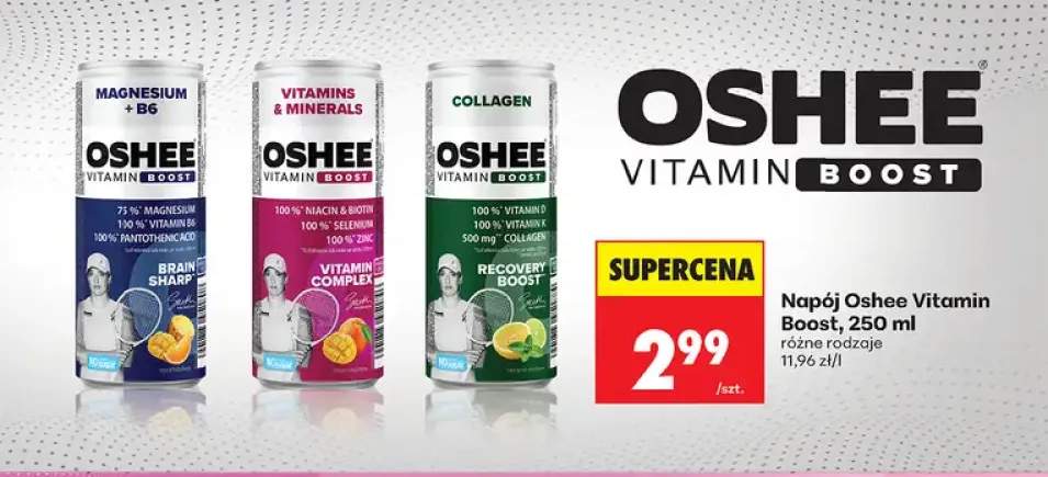 Napój Oshee Vitamin Boost Magnesium + B6 +2 warianty