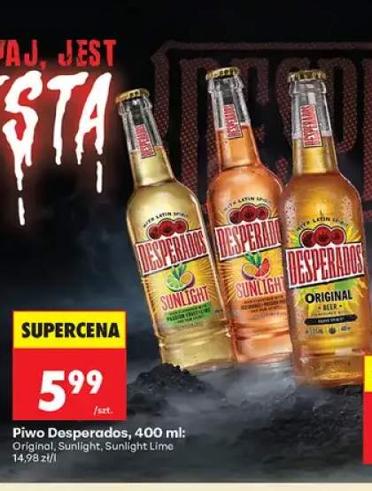 Piwo Desperados Sunlight Lime +2 warianty