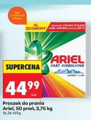 Proszek do prania Ariel Fast Dissolving Alpine Color 50 prań