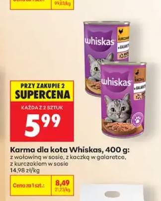 Karma dla kota Whiskas z kurczakiem w sosie +2 warianty
