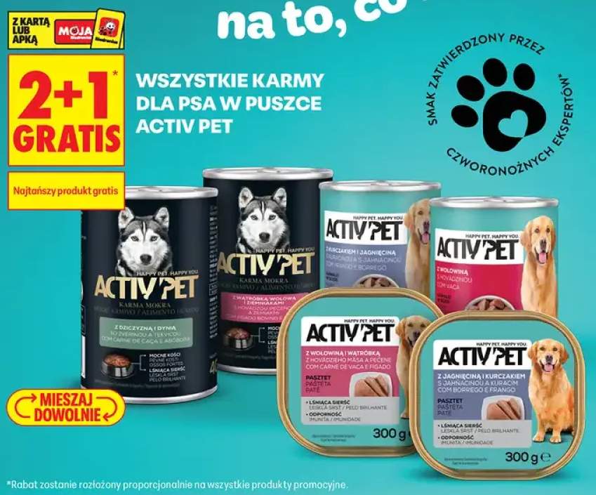 Karma mokra dla psa z dziczyzną i dynią Activ Pet +6 wariantów