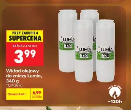 Wkład olejowy do zniczy Lumia