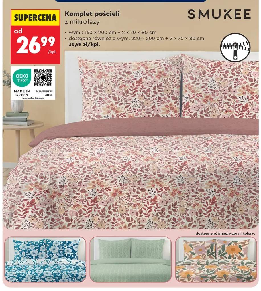 Komplet pościeli z mikrofazy 160x200 cm Smukee +1 wariant