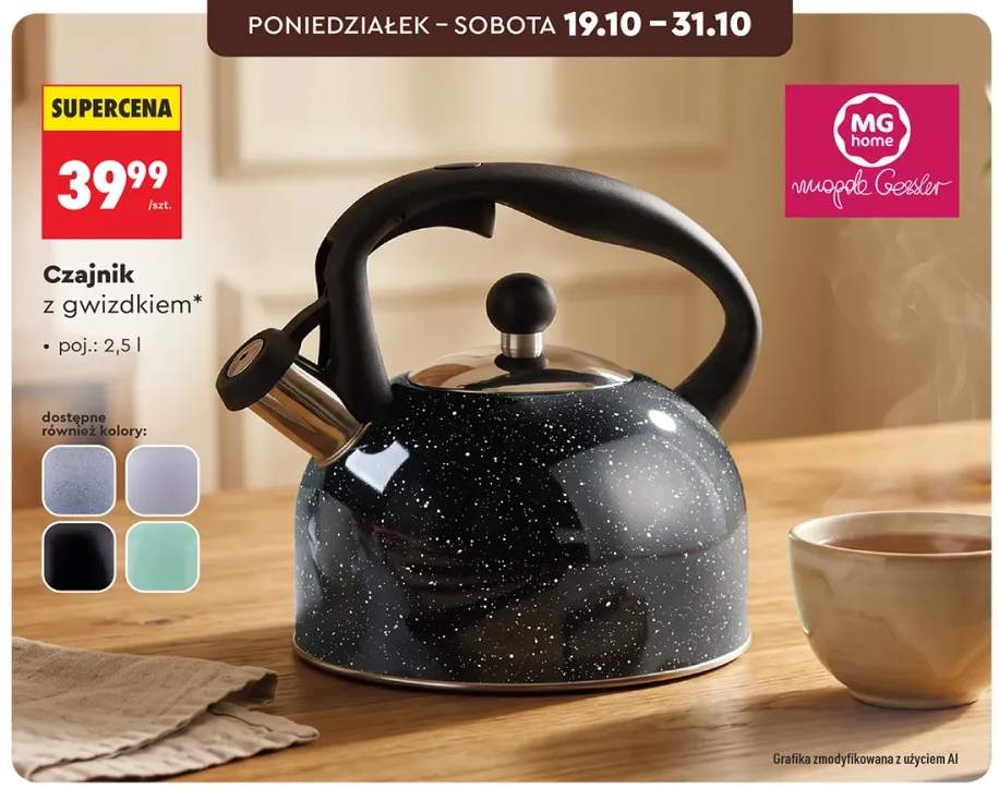Czajnik z gwizdkiem 2,5 l Mg Home
