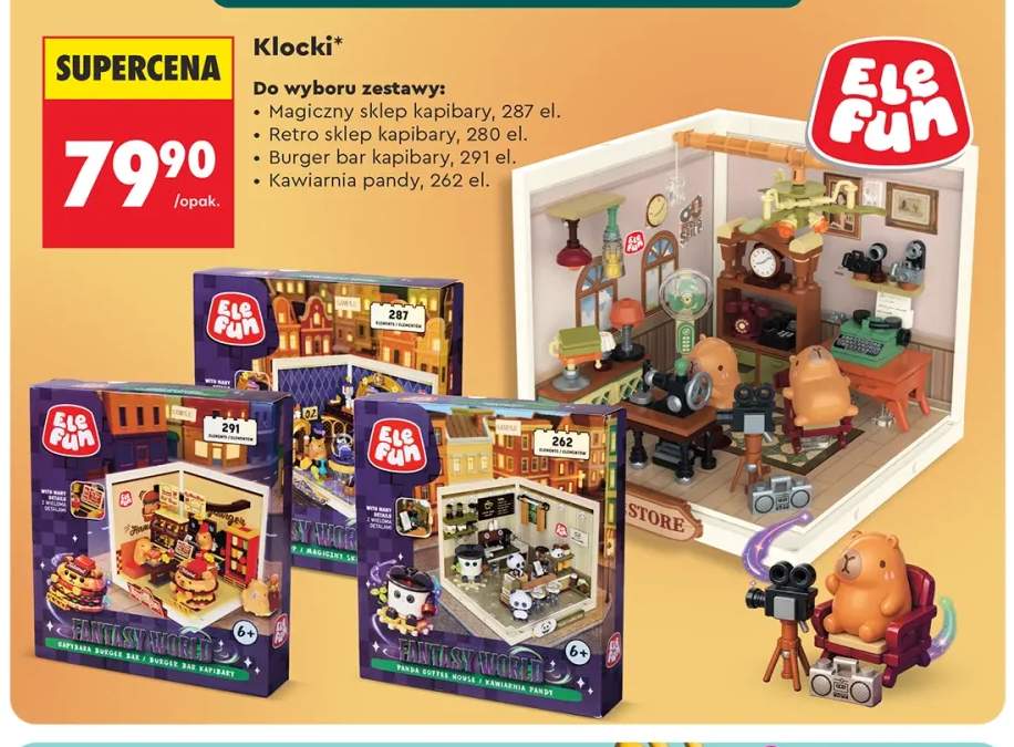 Klocki Magiczny sklep kapibary 287 el. EleFun +3 warianty