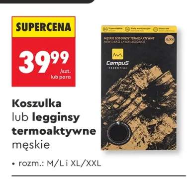Legginsy termoaktywne męskie Campus