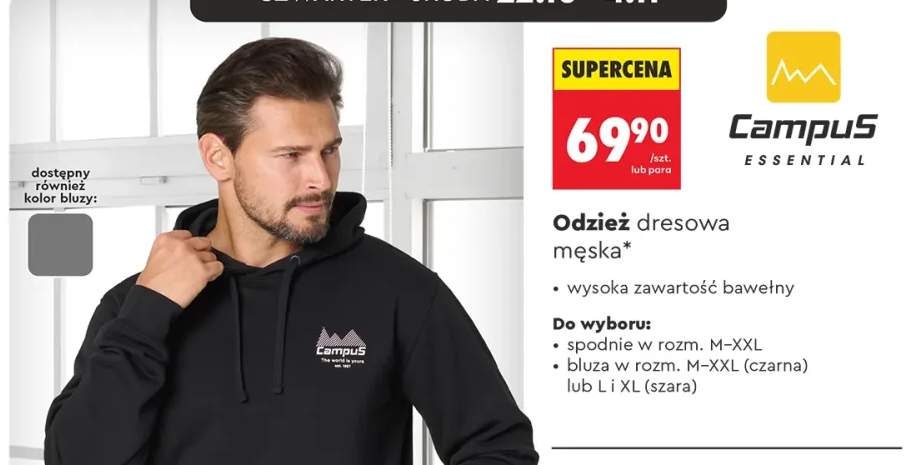 Spodnie dresowe męskie Campus +1 wariant