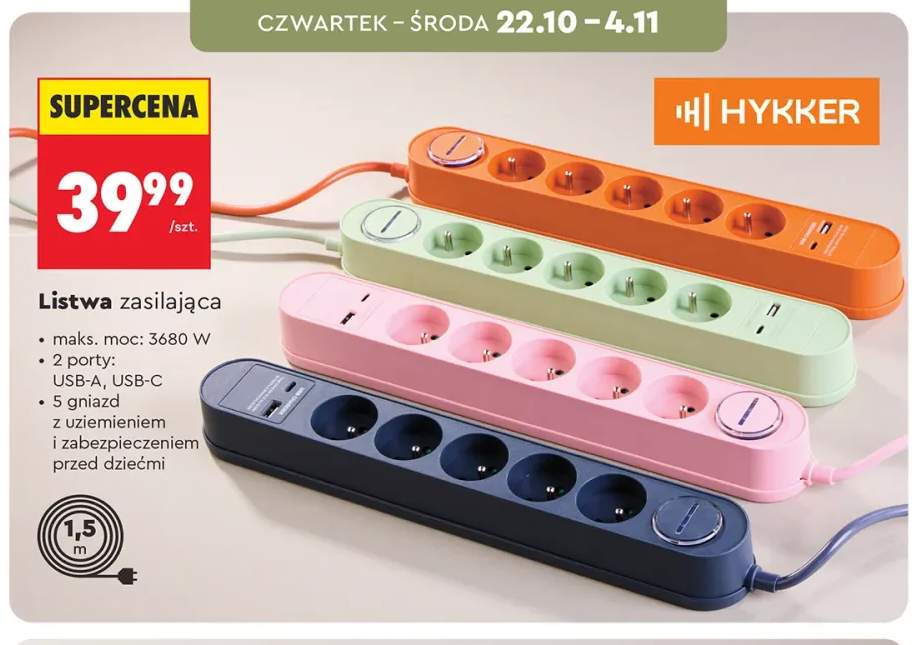 Listwa zasilająca Hykker