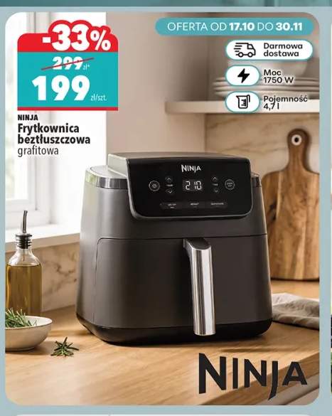 Frytkownica beztłuszczowa grafitowa Ninja