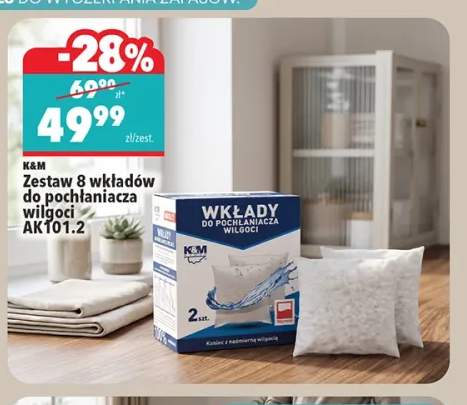 Zestaw 8 wkładów do pochłaniacza wilgoci AK101,2 K & M