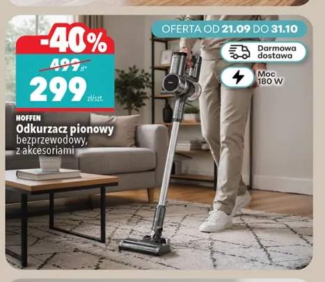 Odkurzacz pionowy bezprzewodowy z akcesoriami Hoffen