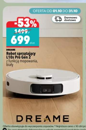 Robot sprzątający L10s Pro Gen 2 z funkcją mopowania biały Dreame