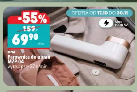Parownica do ubrań MZP-04 wyrzut pary 22 g/min Mpm