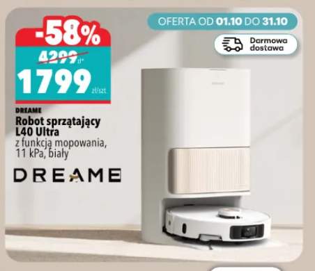 Robot sprzątający L40 Ultra z funkcją mopowania biały Dreame