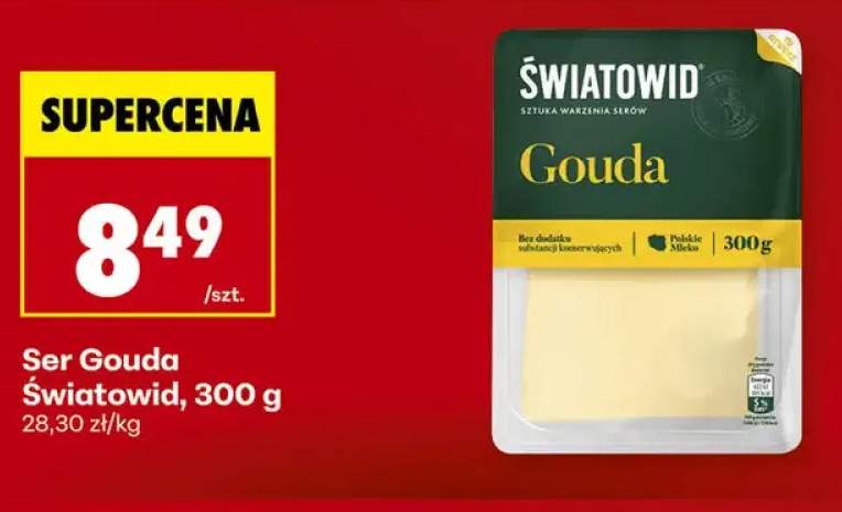 Ser gouda w plastrach Światowid