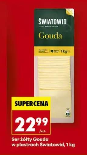 Ser żółty gouda w plastrach Światowid