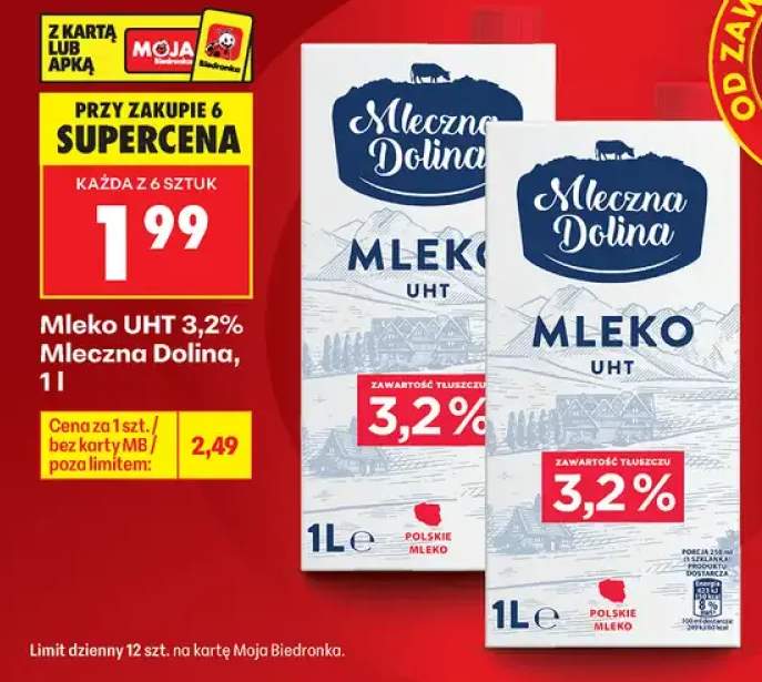 Mleko UHT Mleczna Dolina 3,2%