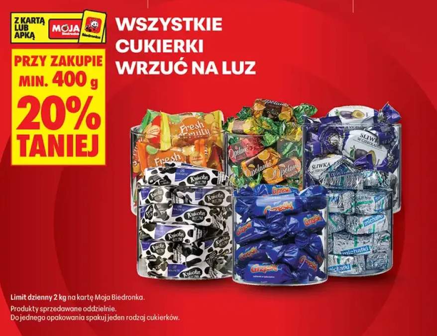 Cukierki Wrzuć na luz +6 wariantów